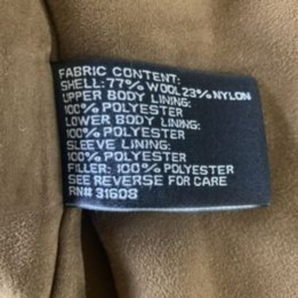 * Jos A Bank Wool Coat Overcoat Men's Medium Brown Black Button Zip Jacket lined - Picture 9 of 10